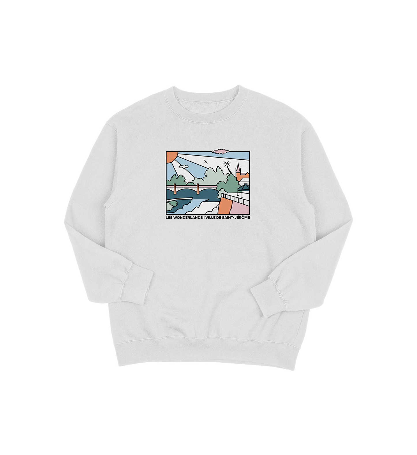 Sweat-shirt Saint-Jérôme Wonderland, couleur gris, vue de face