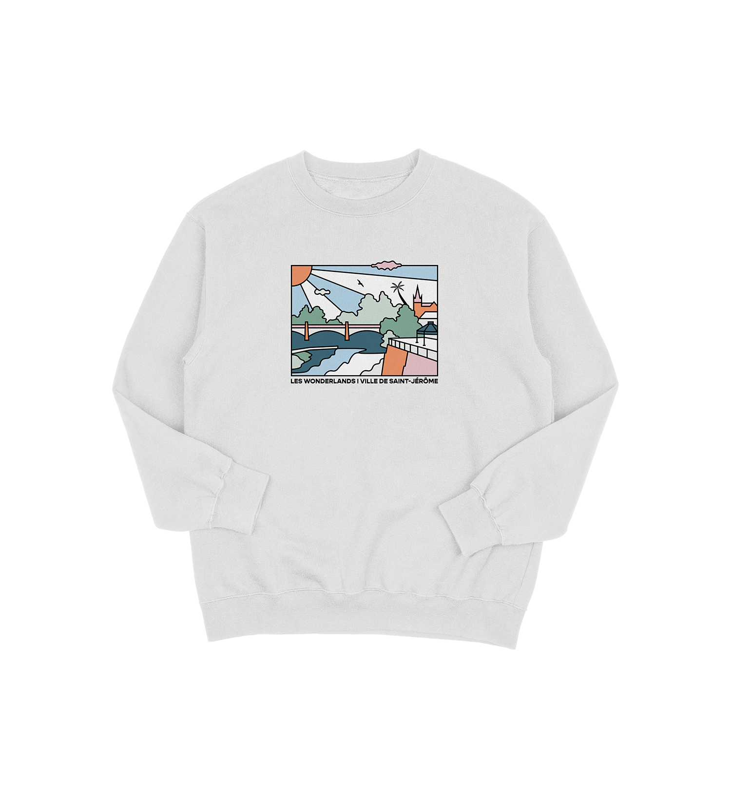 Sweat-shirt Saint-Jérôme Wonderland, couleur gris, vue de face