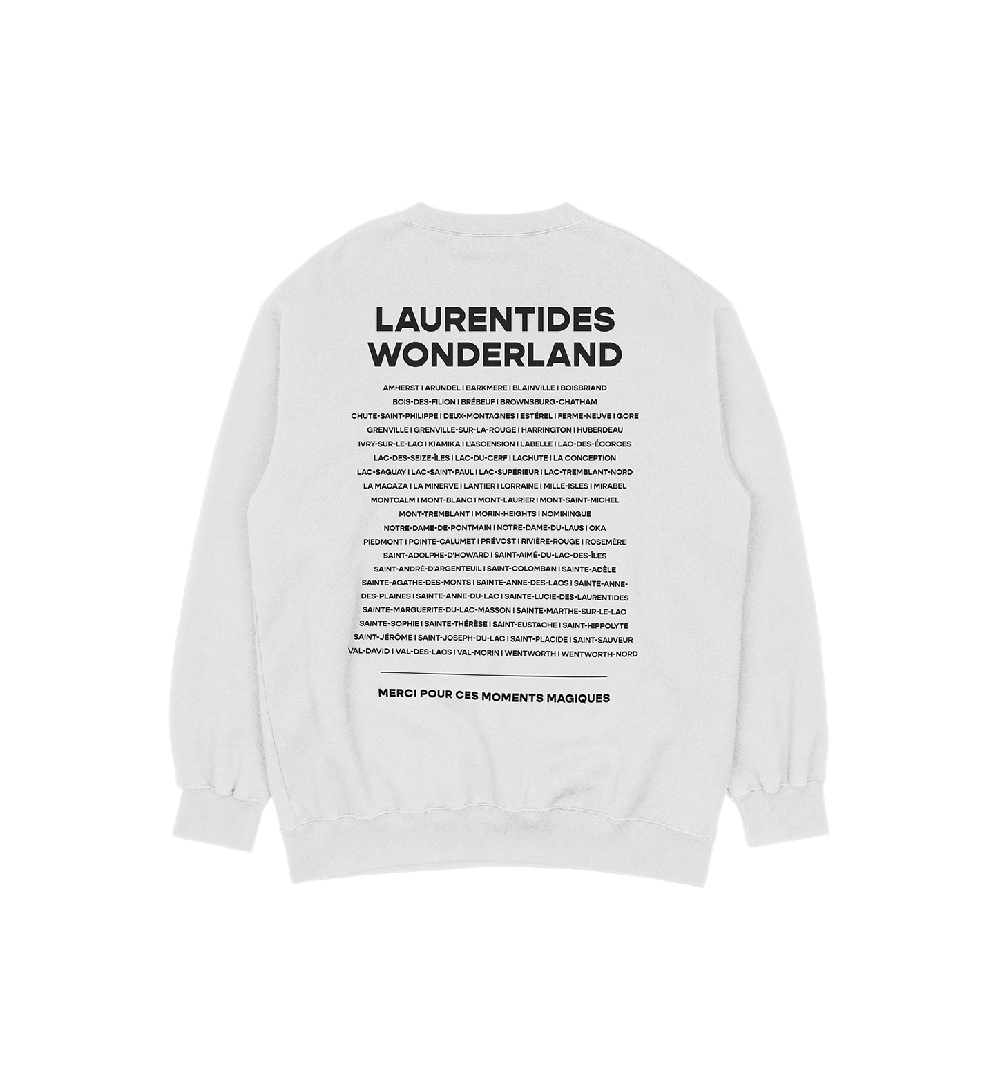 Sweat-shirt Saint-Jérôme Wonderland, couleur gris, vue de dos