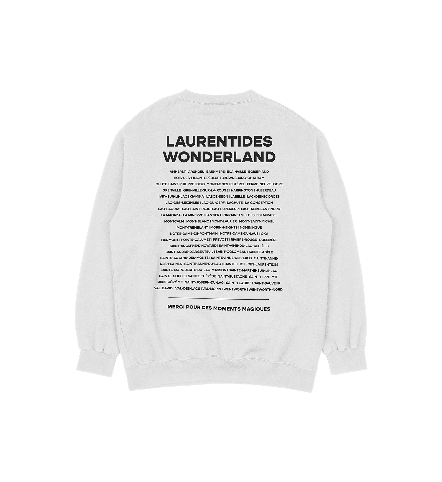 Sweat-shirt Saint-Jérôme Wonderland, couleur gris, vue de dos