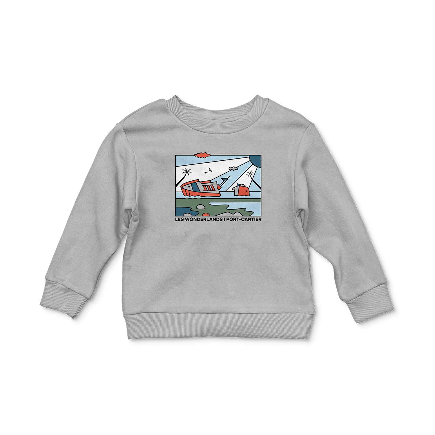 Sweat-shirt enfant Port-Cartier, couleur gris