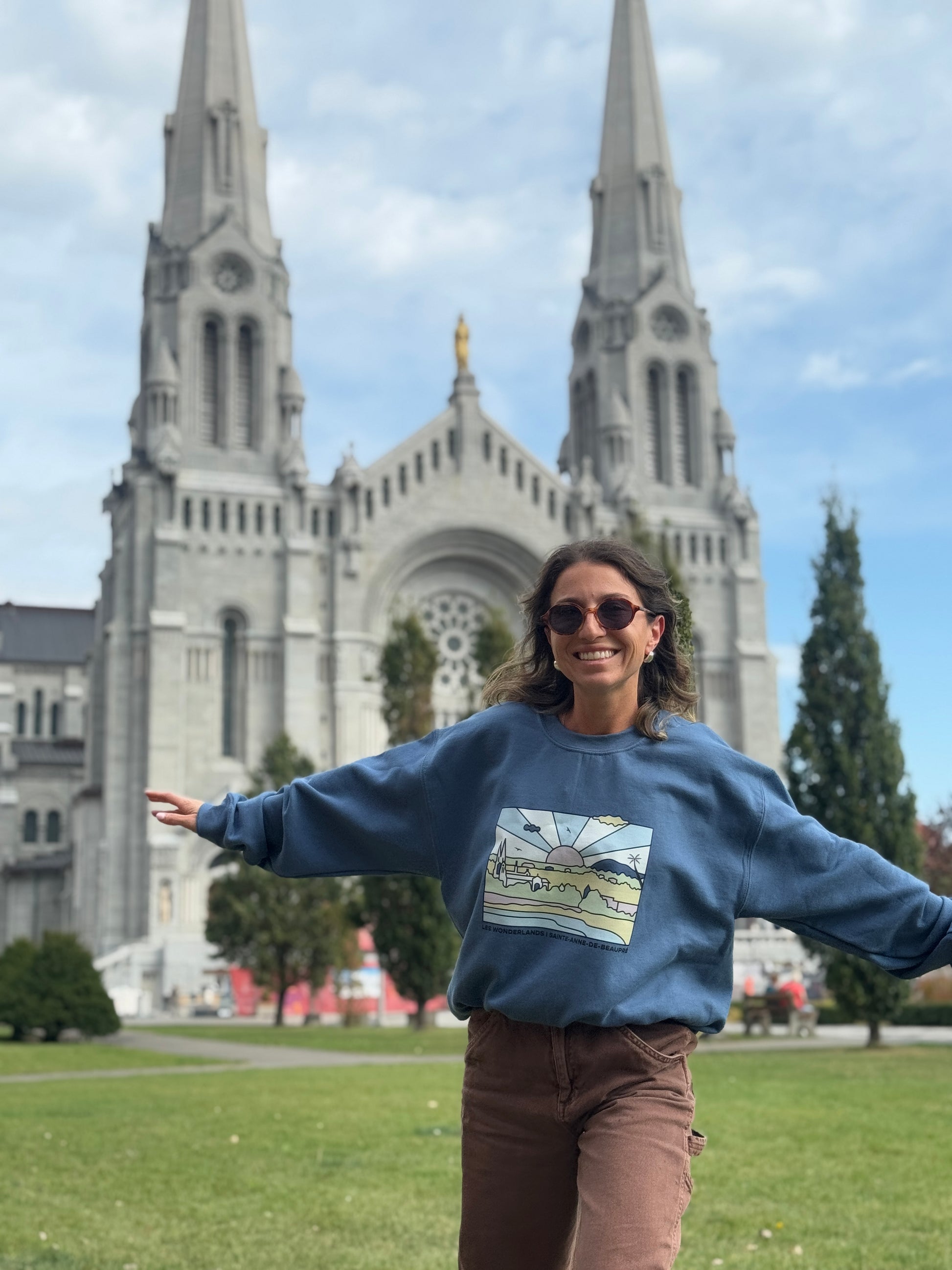 Sweat-shirt Sainte-Anne-de-Beaupré Wonderland, couleur indigo