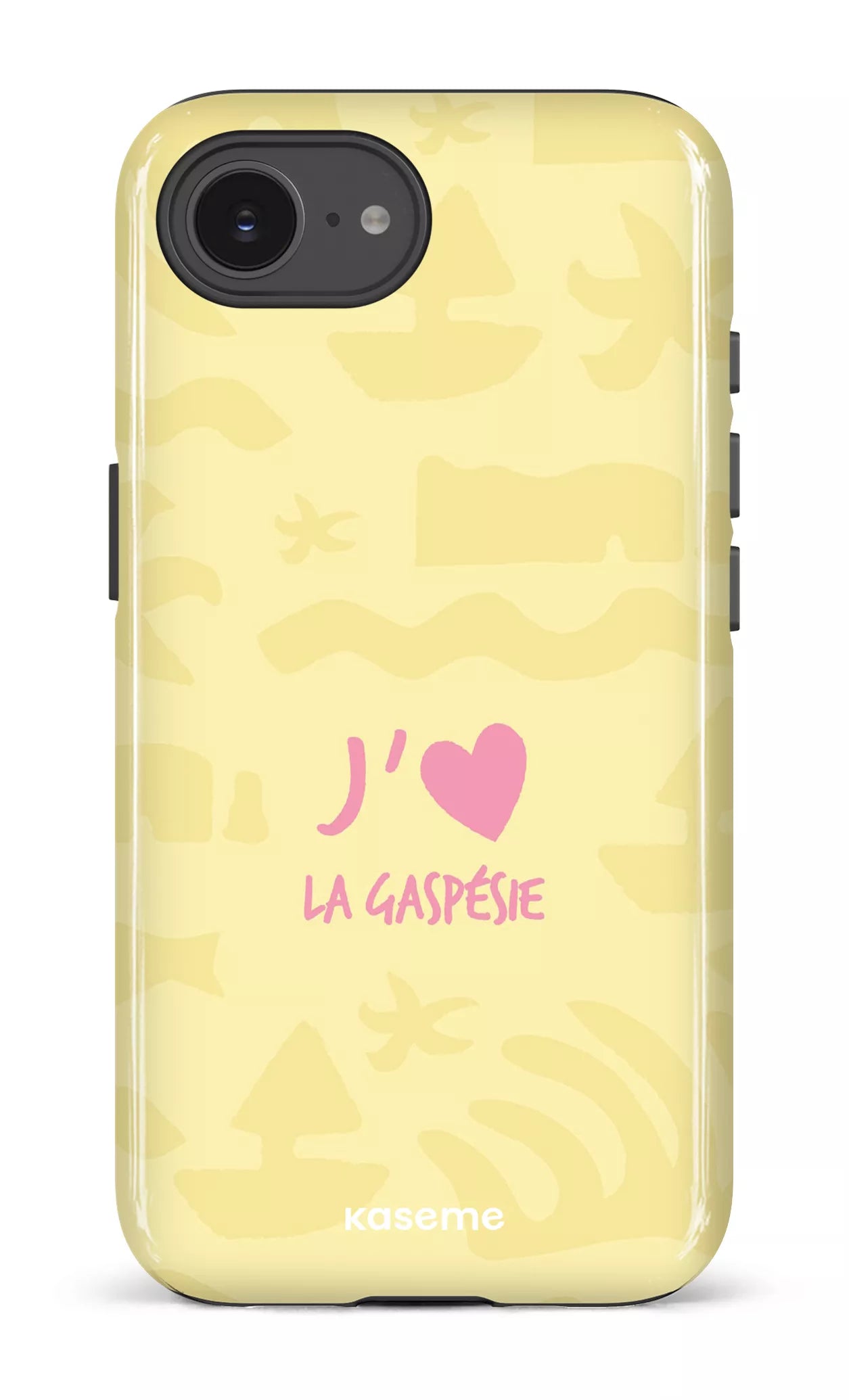 Coque iPhone 16 E, étui Impact, design J'aime la Gaspésie