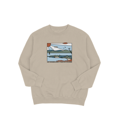 Sweat-shirt L'Isle-Aux-Coudres Wonderland, couleur sable, vue de face