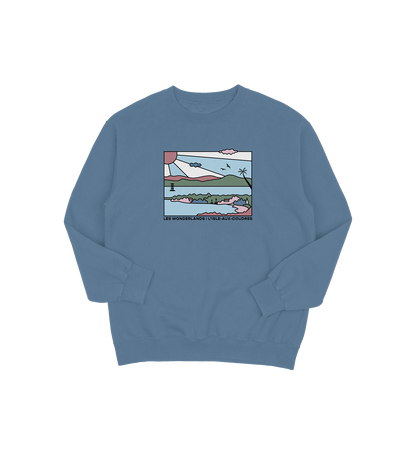 Sweat-shirt L'Isle-aux-Coudres Wonderland, couleur indigo