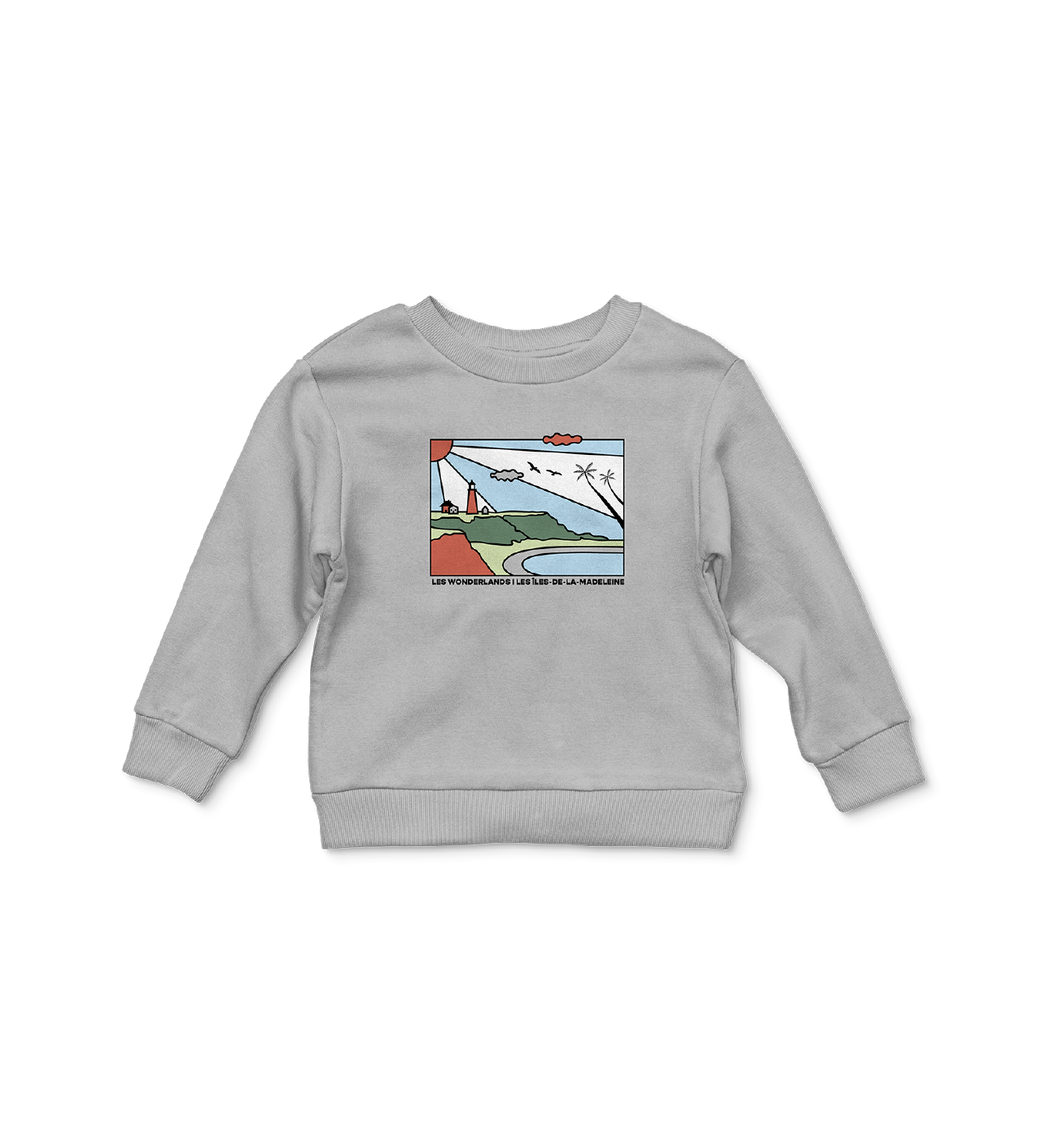 Sweat-shirt enfant Les Îles, couleur gris, vue de face