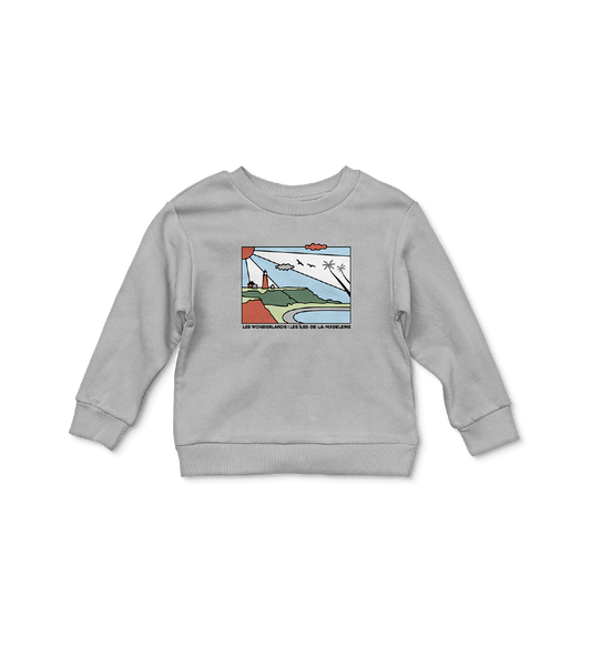 Sweat-shirt enfant Les Îles, couleur gris, vue de face