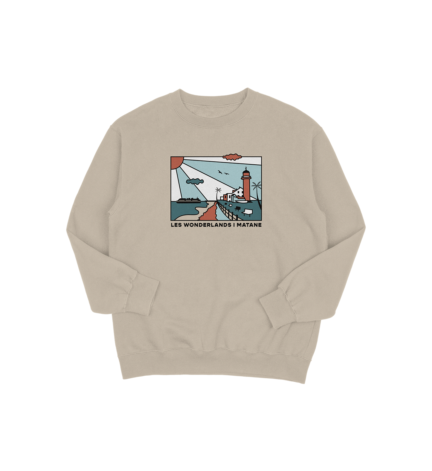 Sweat-shirt Matane Wonderland, couleur sable, vue de face