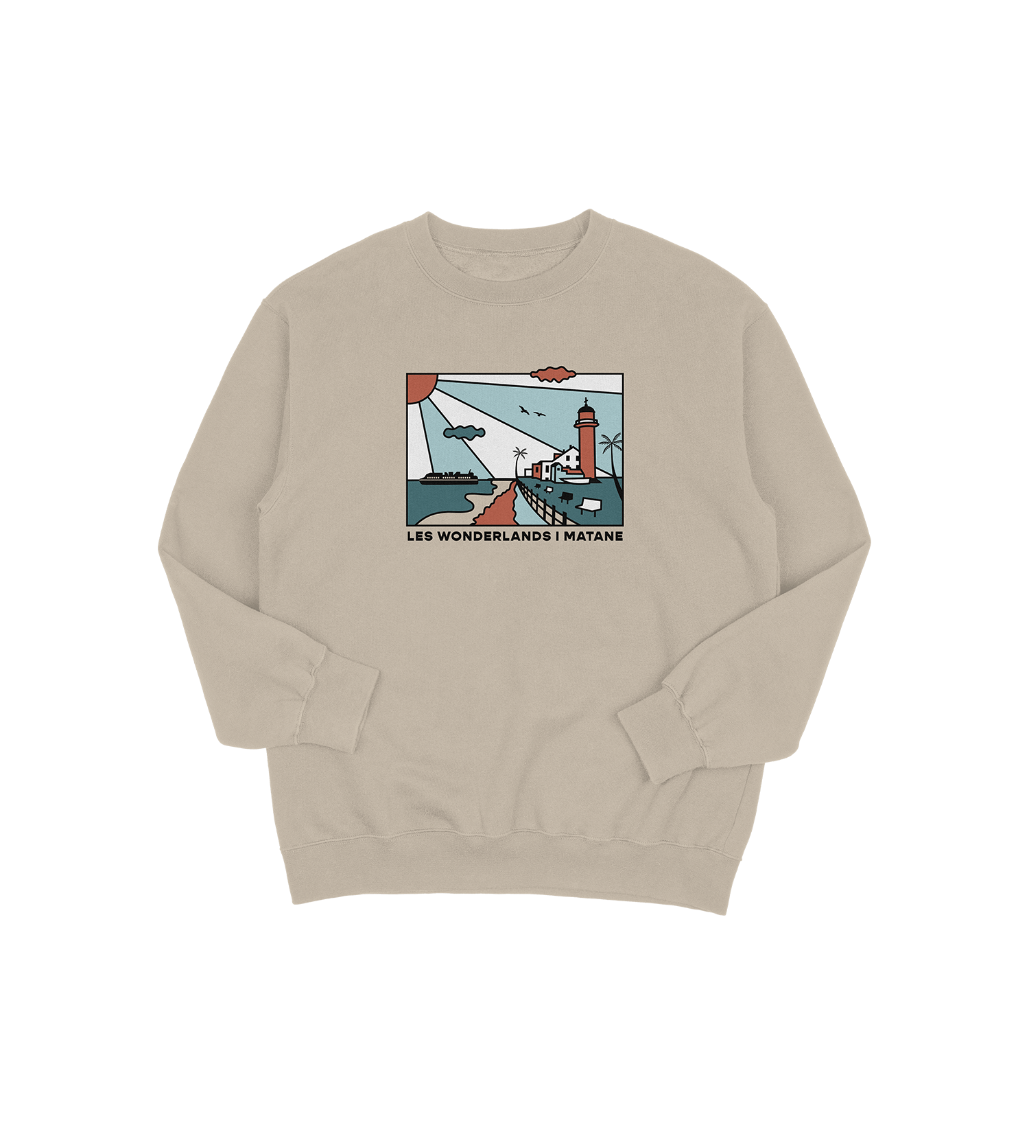 Sweat-shirt Matane Wonderland, couleur sable, vue de face