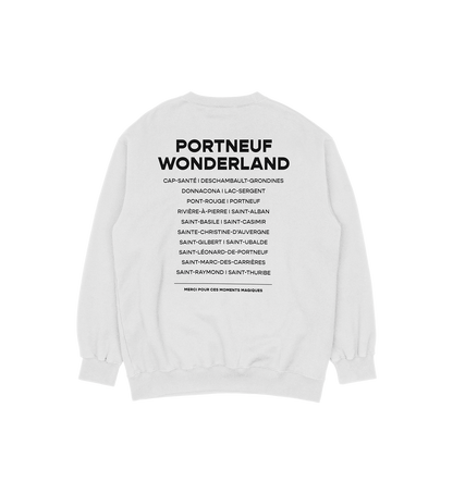 Sweat-shirt Portneuf Wonderland, couleur gris, vue de dos