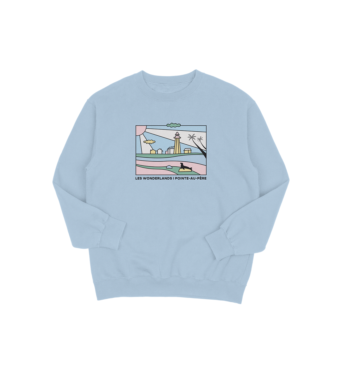 Sweat-shirt Pointe-au-Père Wonderland, couleur bleu, vue de face