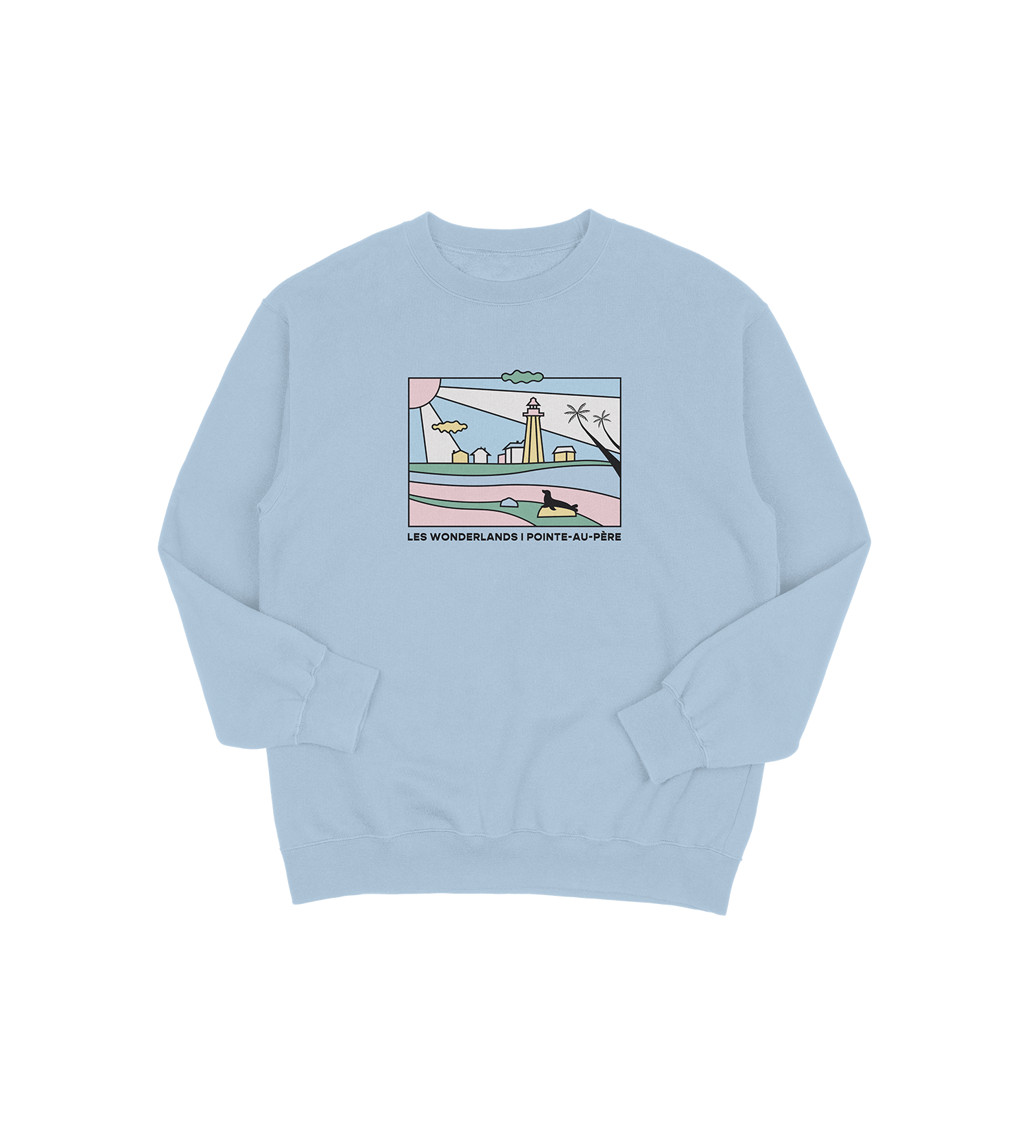 Sweat-shirt Pointe-au-Père Wonderland, couleur bleu, vue de face