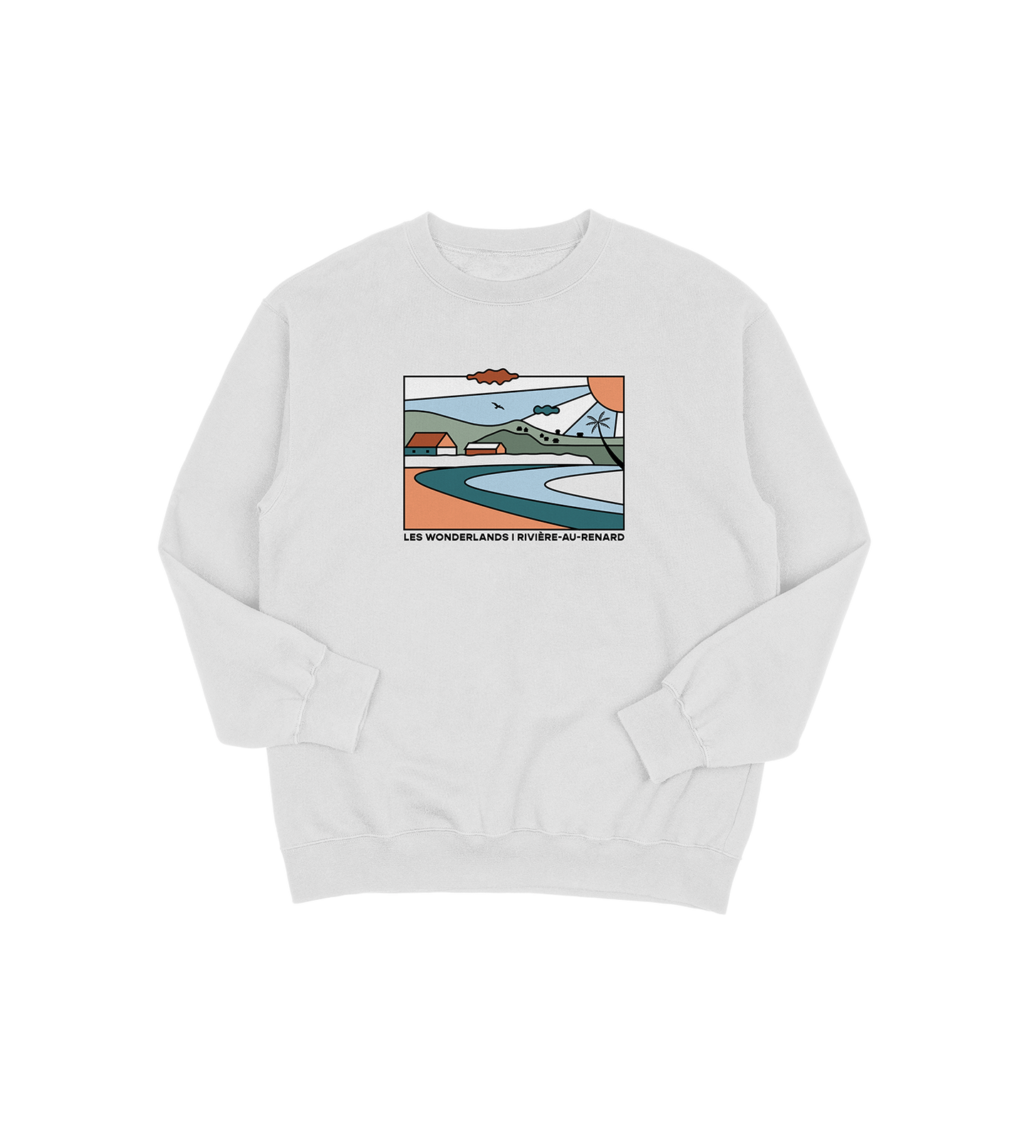 Sweat-shirt Rivière-au-Renard Wonderland, couleur gris, vue de face