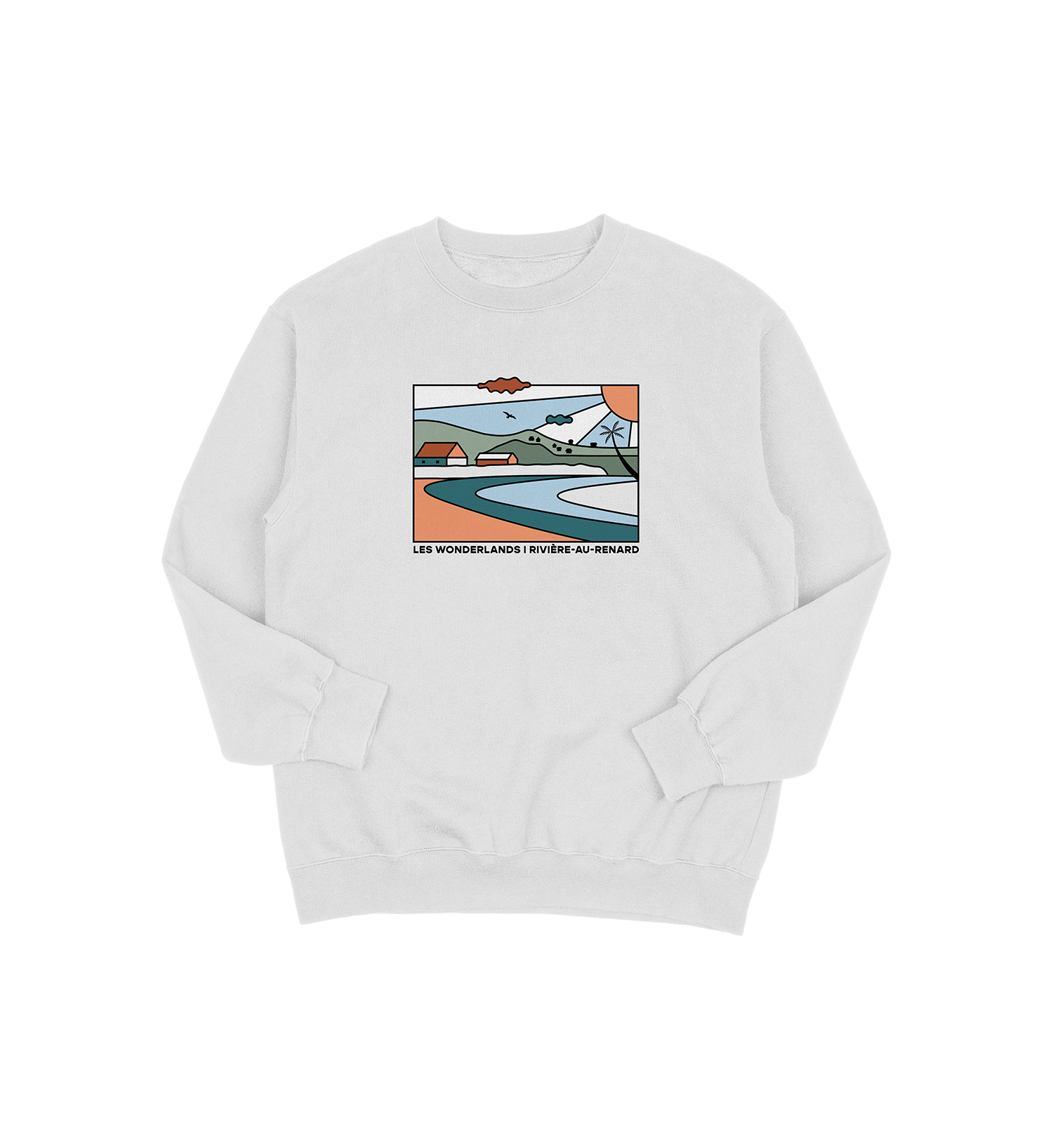 Sweat-shirt Rivière-au-Renard Wonderland, couleur gris, vue de face