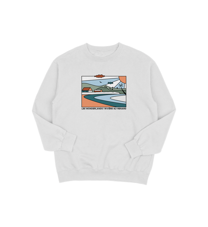 Sweat-shirt Rivière-au-Renard Wonderland, couleur gris, vue de face
