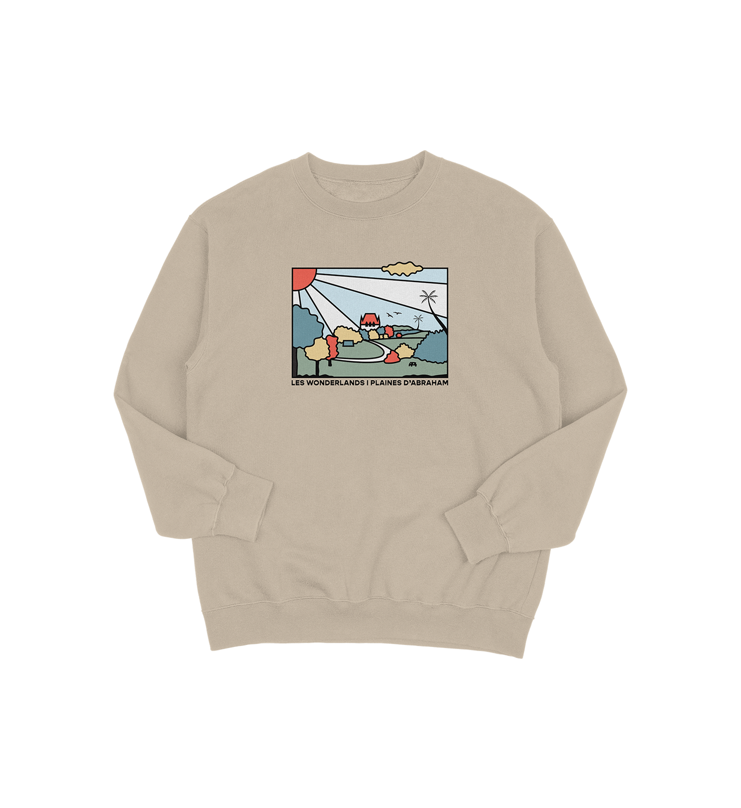 Sweat-shirt Plaines d'Abraham Wonderland, couleur sable