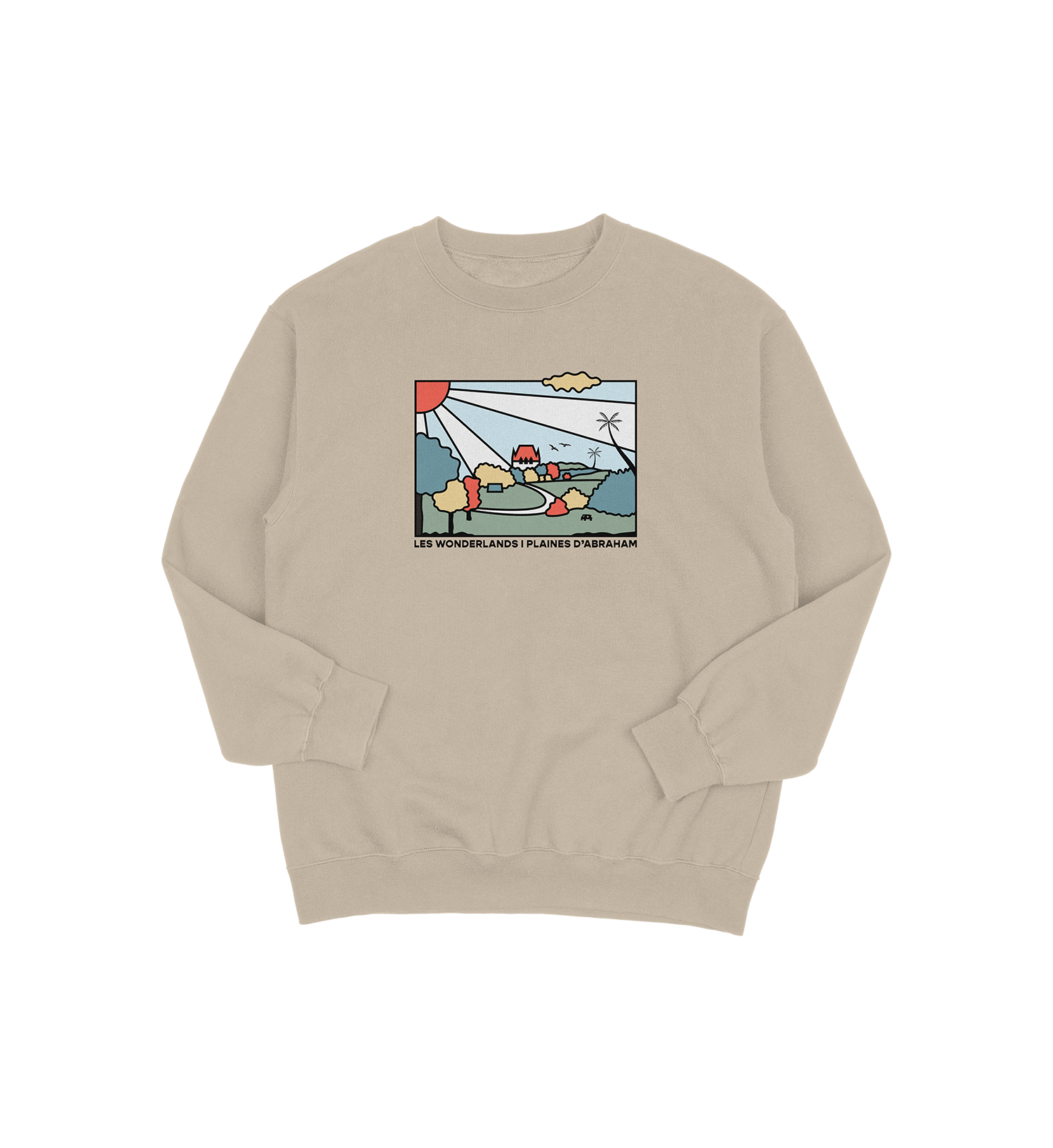Sweat-shirt Plaines d'Abraham Wonderland, couleur sable