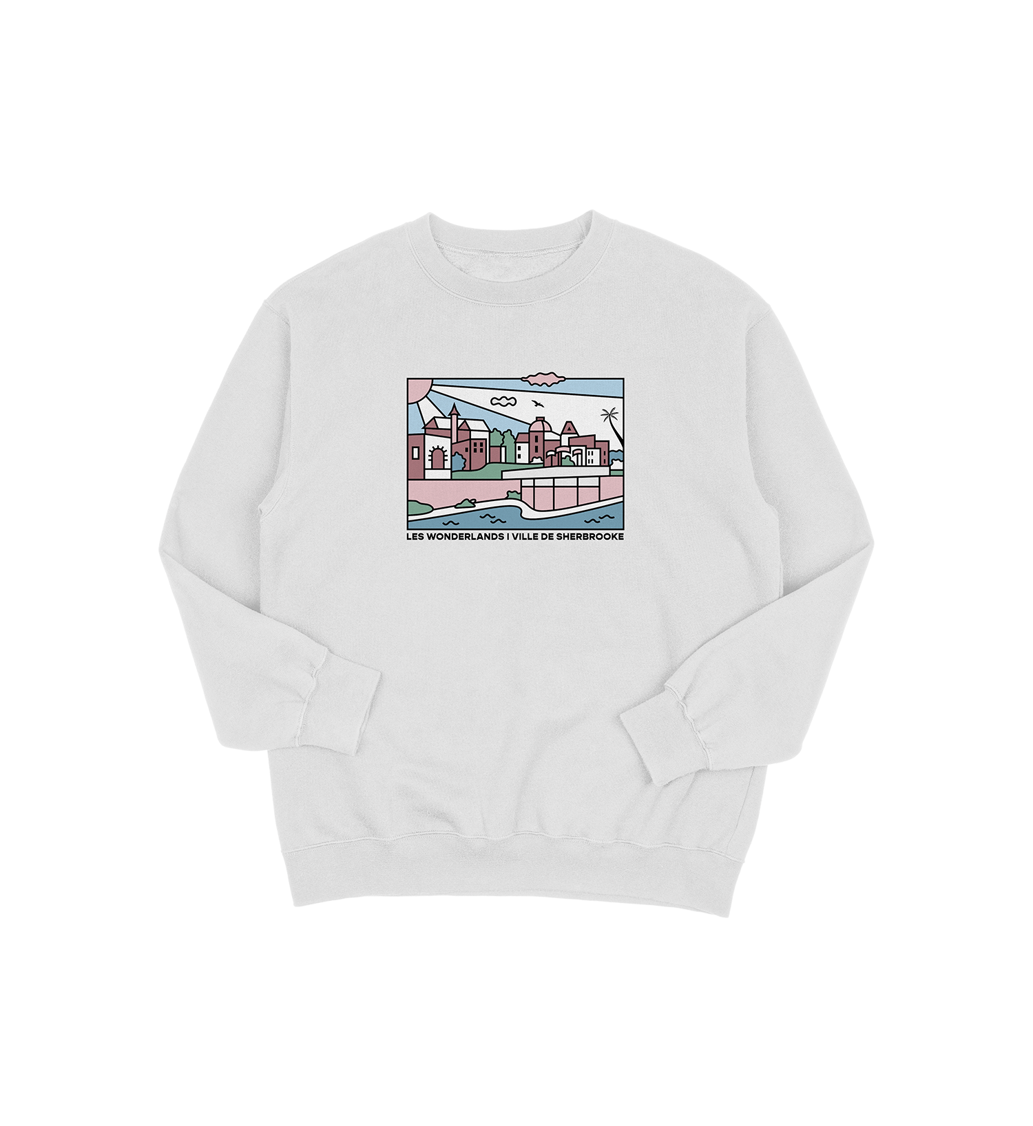 Sweat-shirt Sherbrooke Wonderland, couleur gris, vue de face