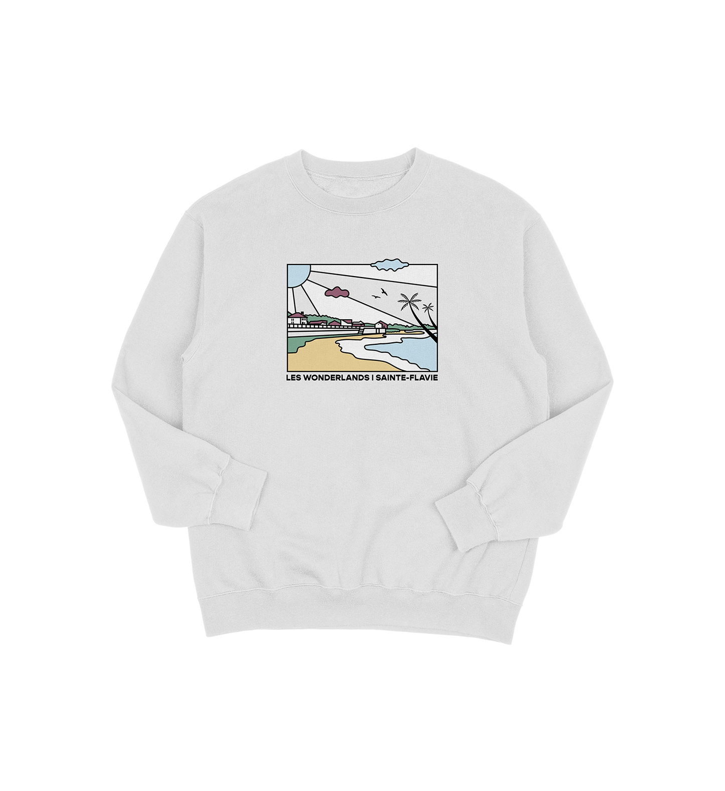 Sweat-shirt Sainte-Flavie Wonderland, couleur gris, vue de face
