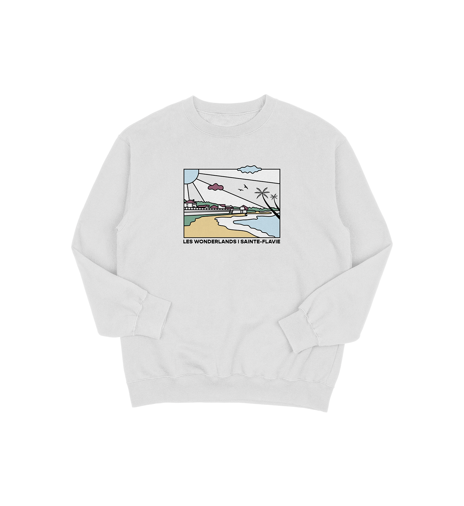 Sweat-shirt Sainte-Flavie Wonderland, couleur gris, vue de face