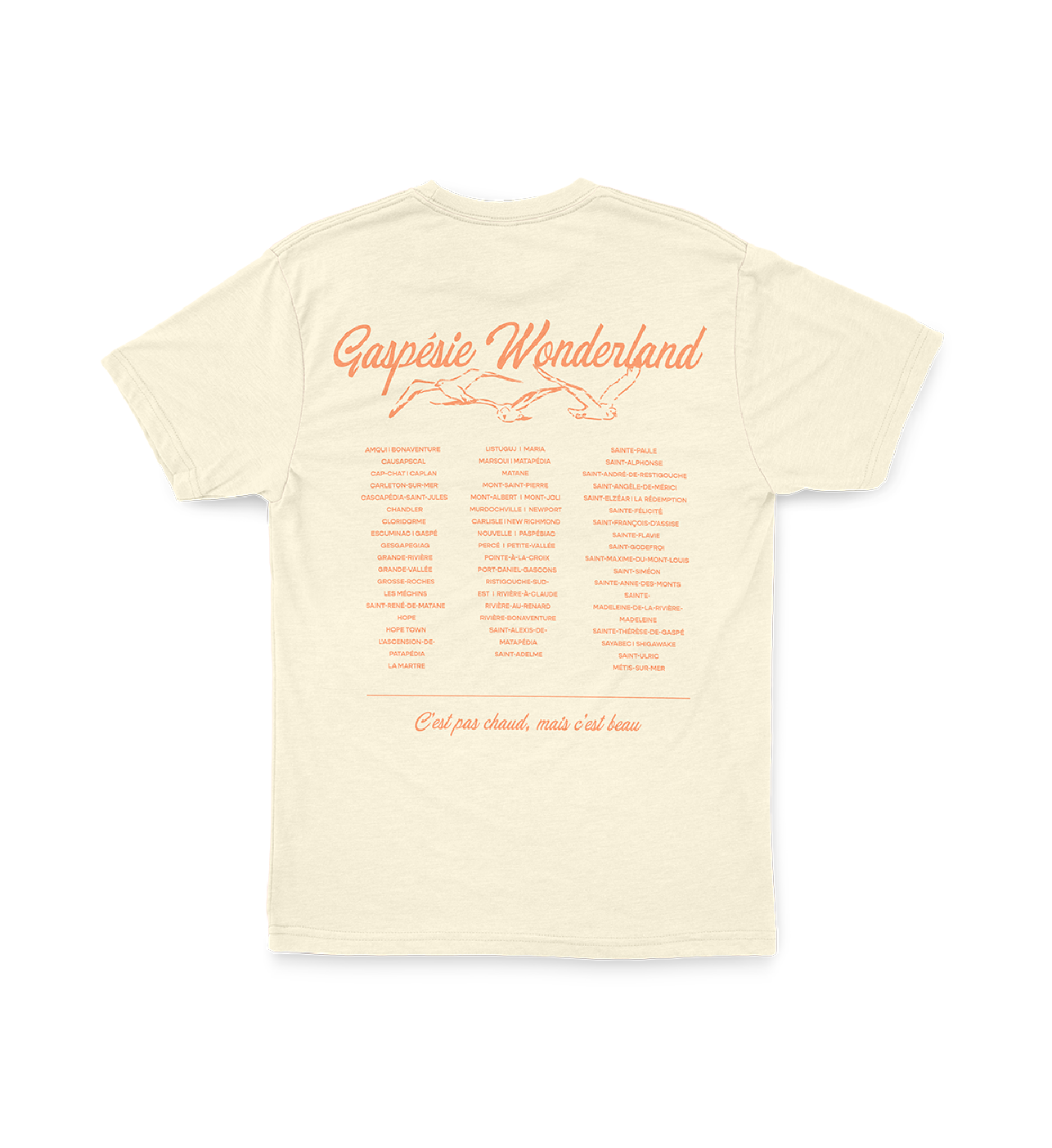 T-shirt Gaspésie, couleur ivoire