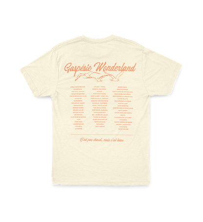 T-shirt Gaspésie, couleur ivoire