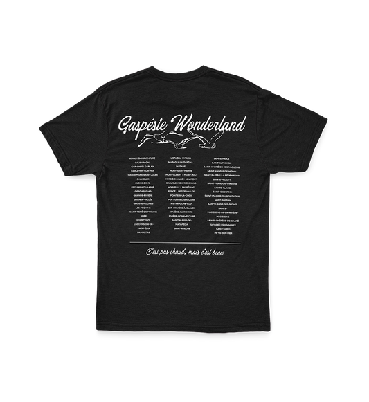 T-shirt Gaspésie, couleur noir