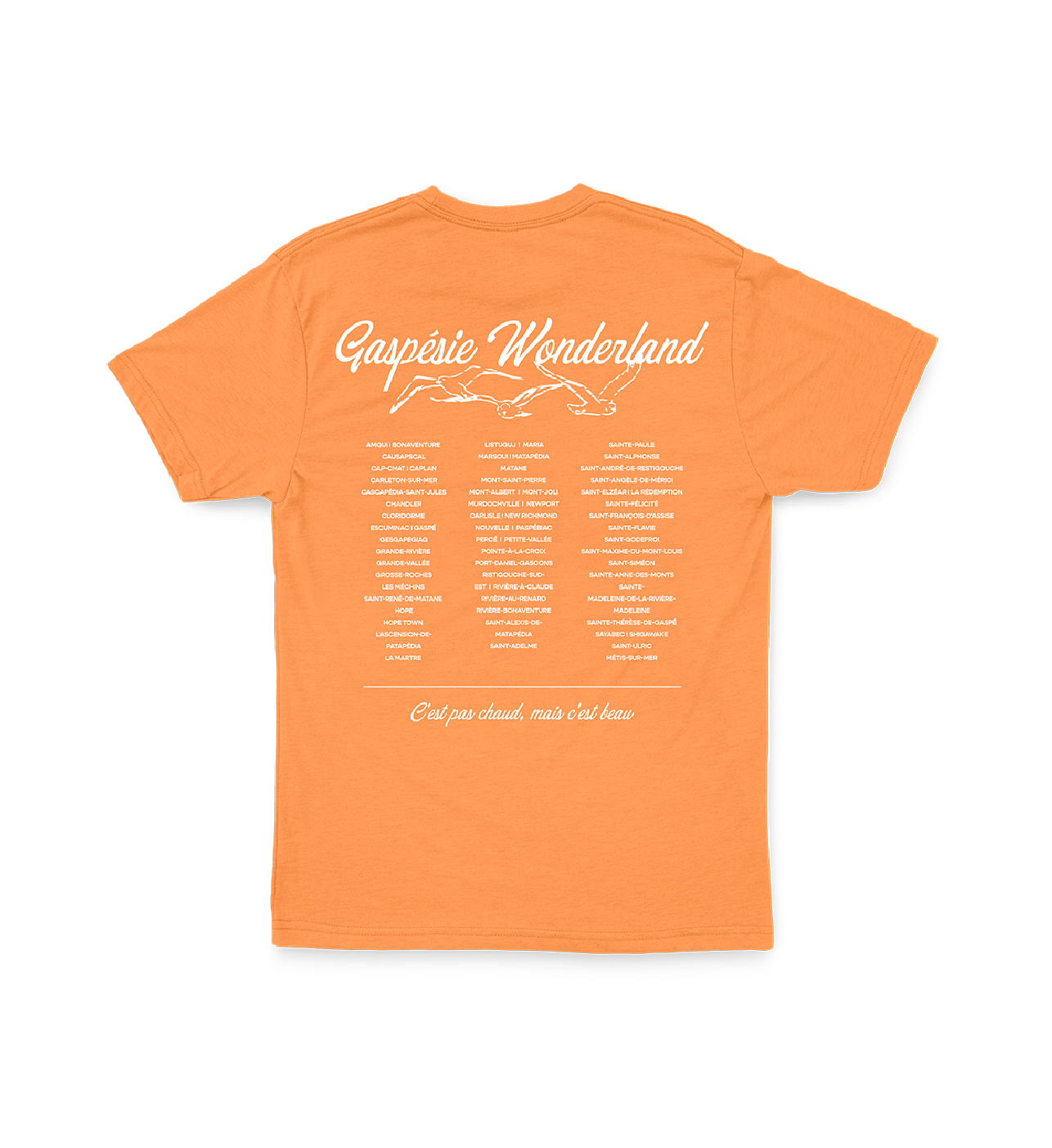 T-shirt Gaspésie, couleur orange