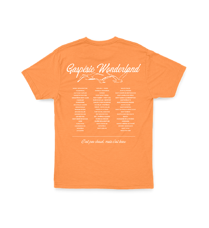 T-shirt Gaspésie, couleur orange