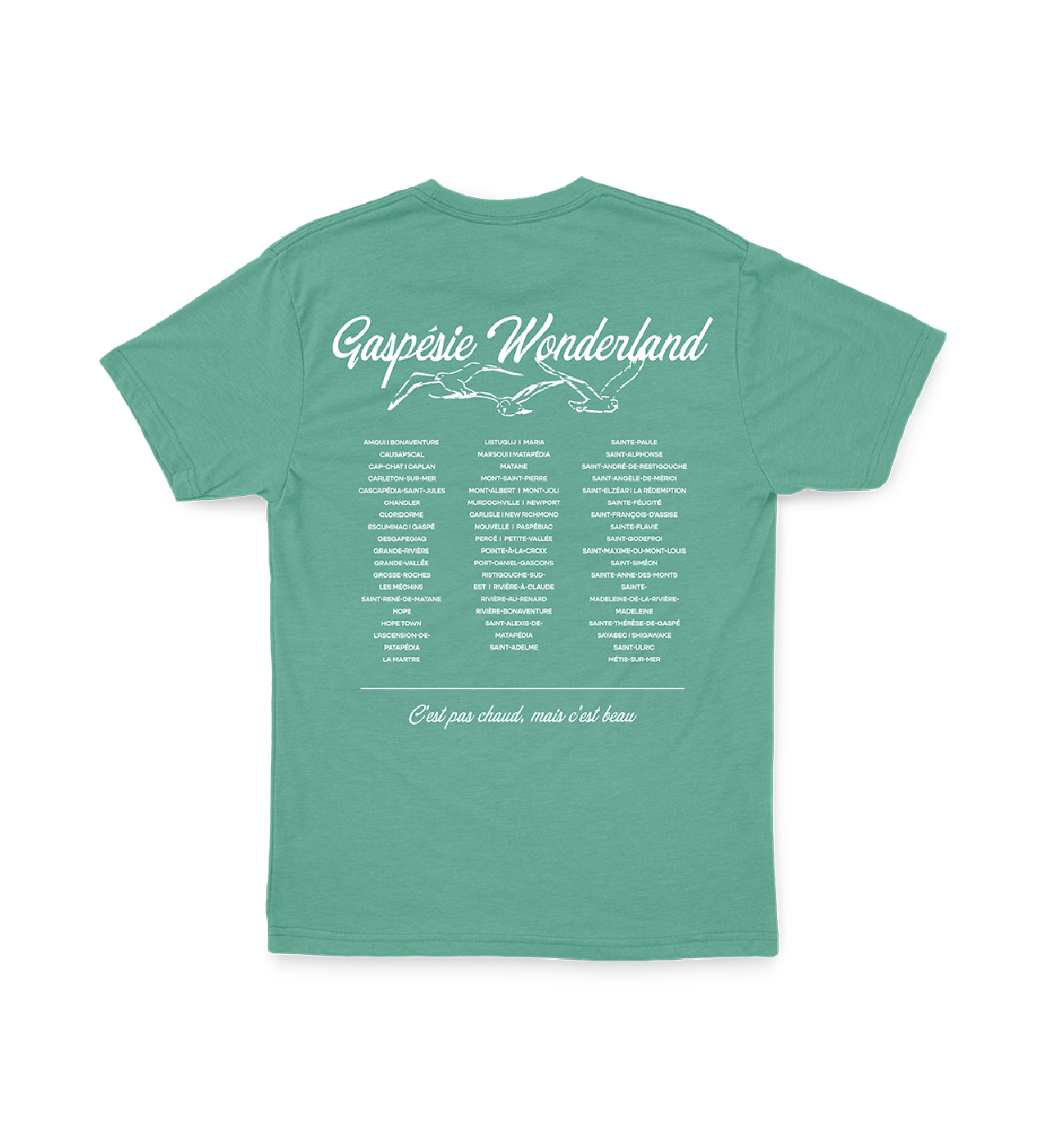 T-shirt Gaspésie, couleur vert