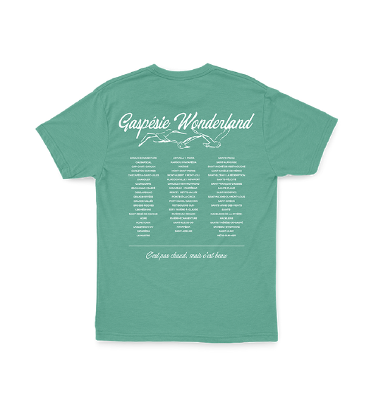 T-shirt Gaspésie, couleur vert