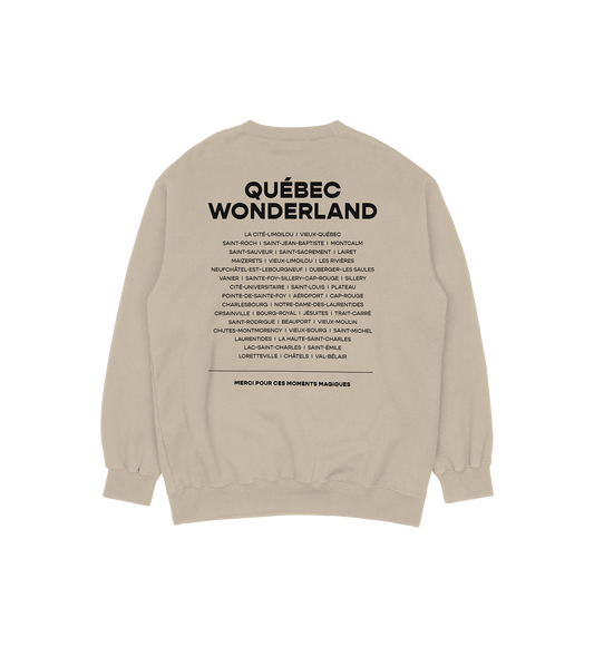 Sweat-shirt Plaines d'Abraham Wonderland, couleur sable, vue de dos
