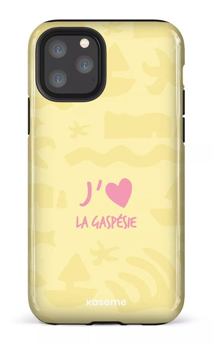 Coque iPhone 11 Pro, étui Tough, design J'aime la Gaspésie