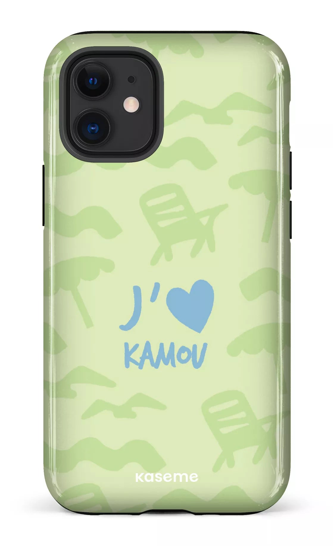 Coque iPhone 12 Mini, étui Tough, design J'aime Kamou