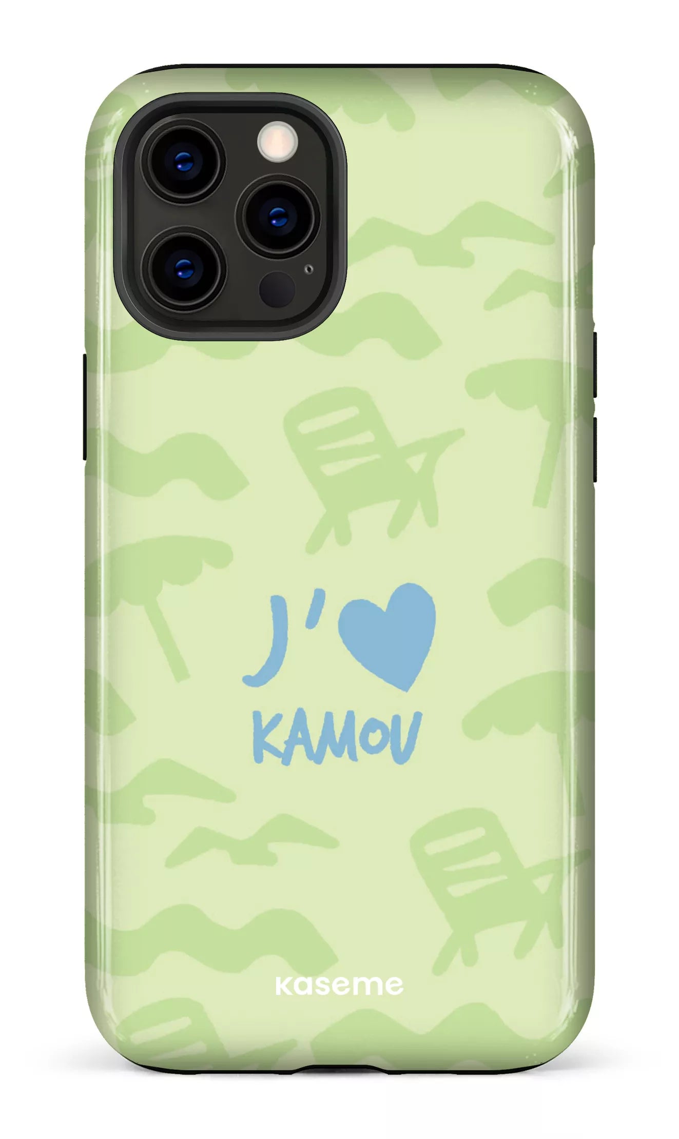 Coque iPhone 12 Pro, étui Tough, design J'aime Kamou