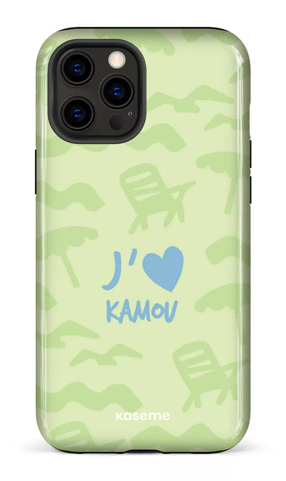 Coque iPhone 12 Pro, étui Tough, design J'aime Kamou
