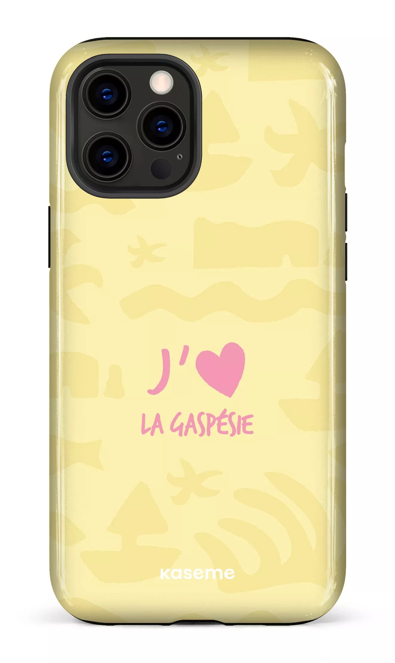 Coque iPhone 12 Pro, étui Tough, design J'aime la Gaspésie