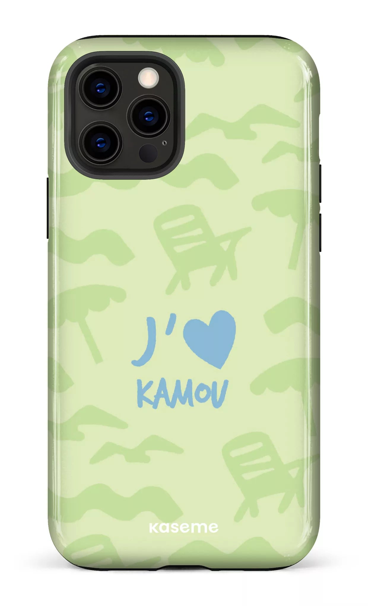Coque iPhone 12 Pro, étui Tough, design J'aime Kamou