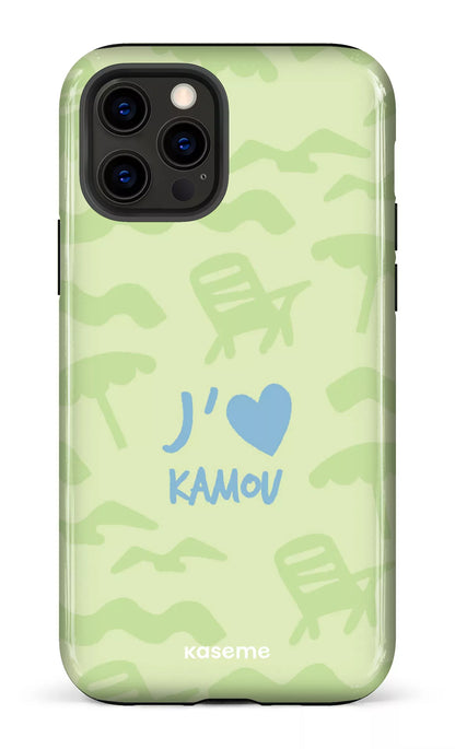 Coque iPhone 12 Pro, étui Tough, design J'aime Kamou