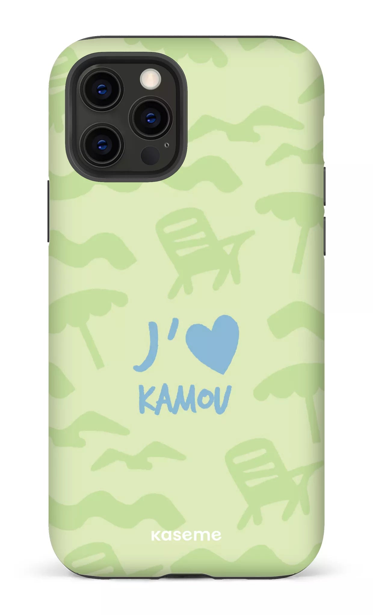 Coque iPhone 12 Pro, étui Tough Matte, design J'aime Kamou