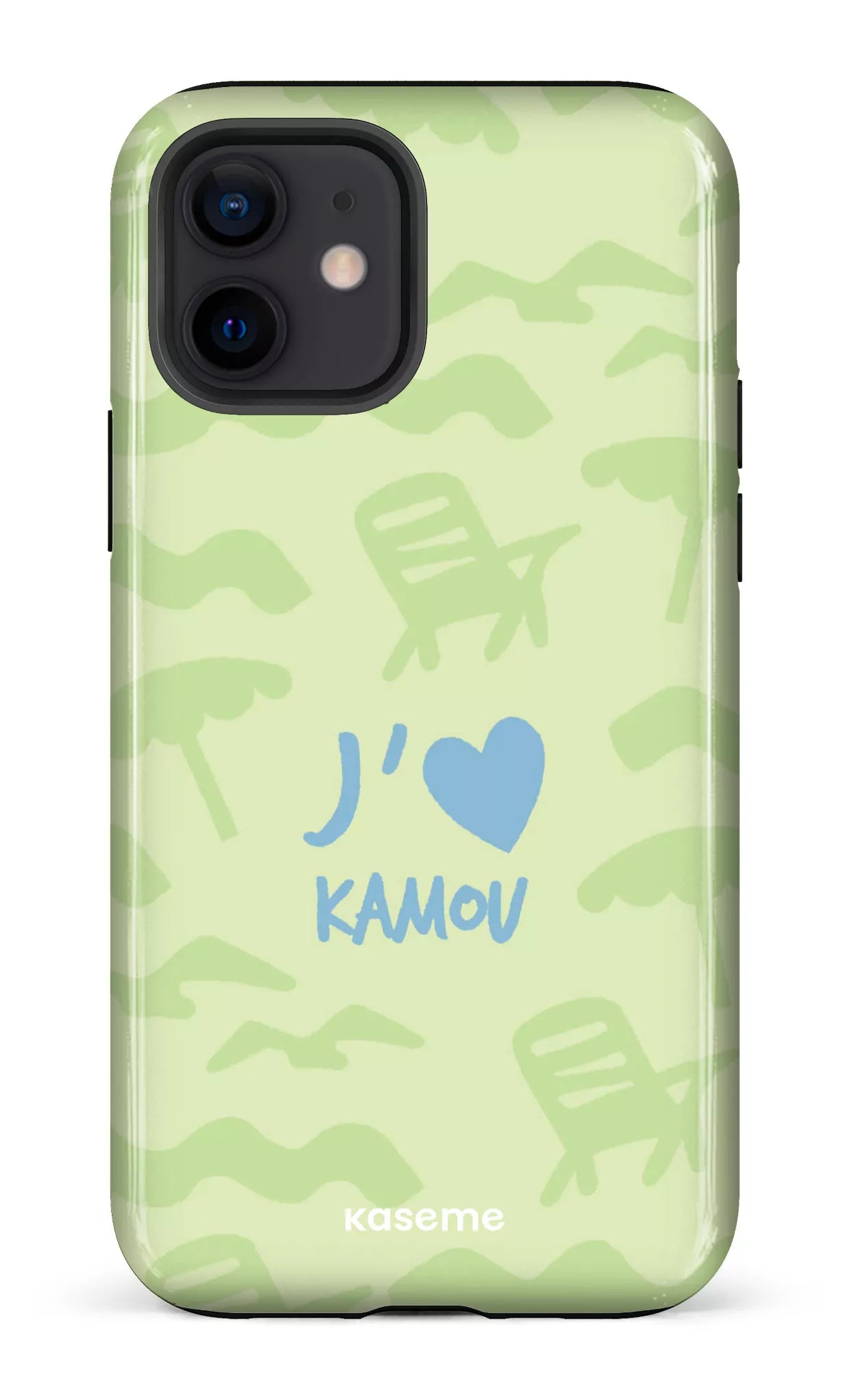 Coque iPhone 12, étui Tough, design J'aime Kamou