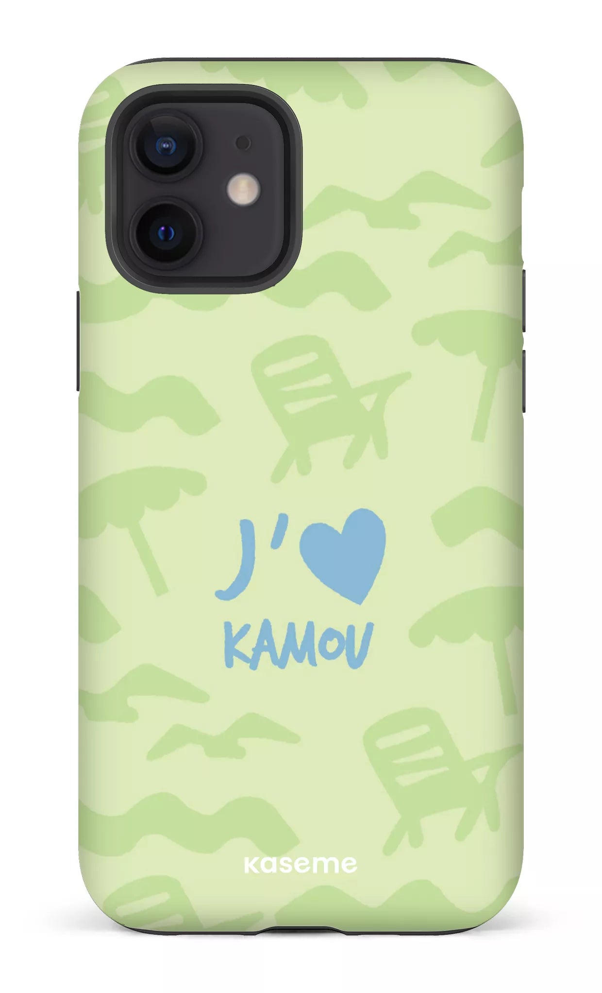 Coque iPhone 12, étui Tough Matte, design J'aime Kamou