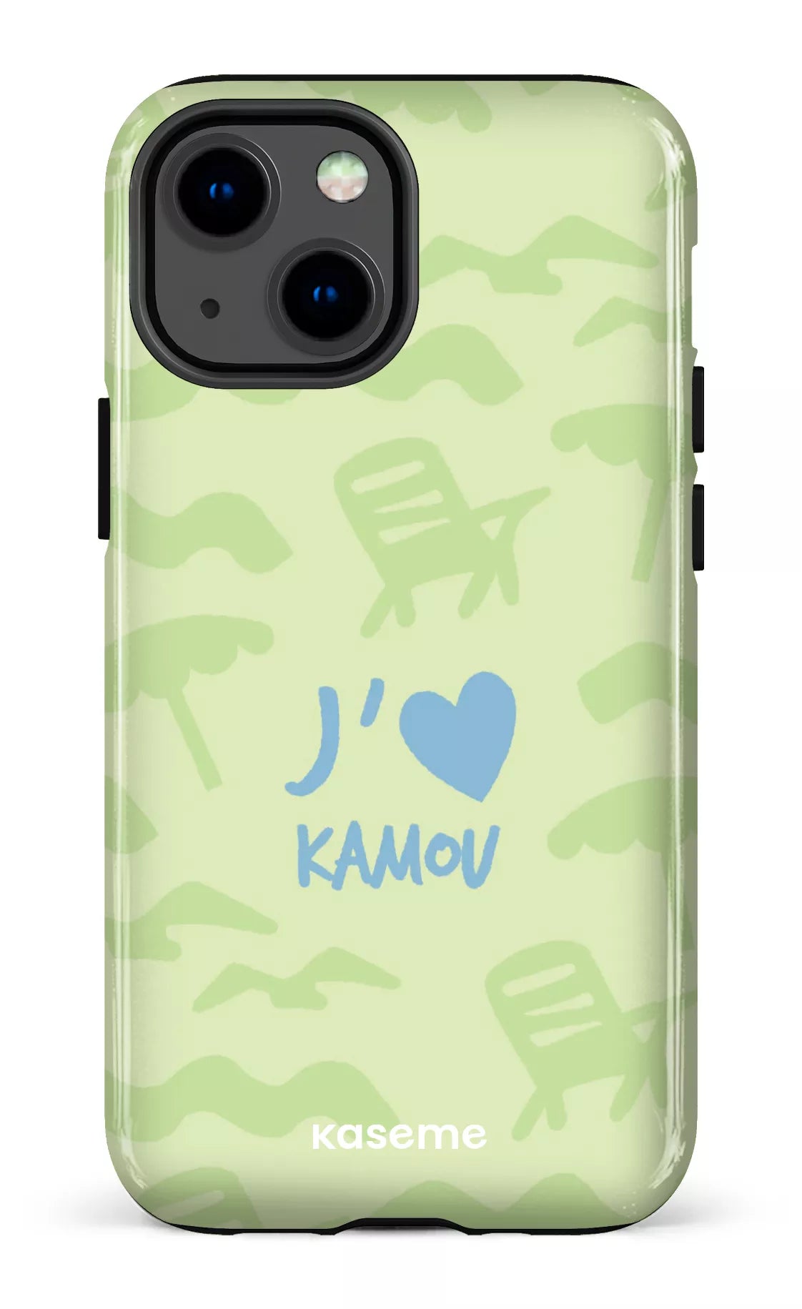 Coque iPhone 13 Mini, étui Tough, design J'aime Kamou