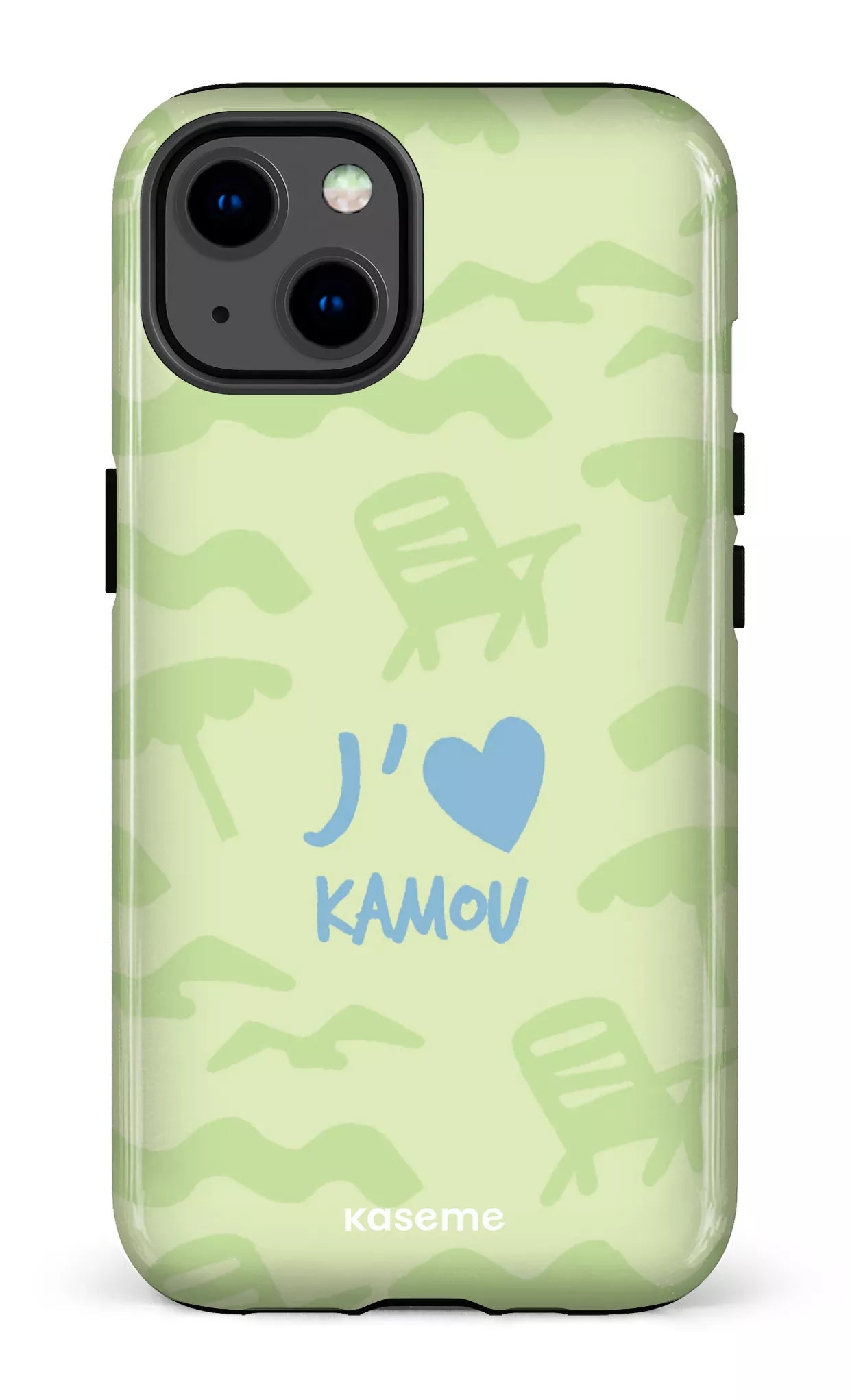 Coque iPhone 13, étui Tough, design J'aime Kamou