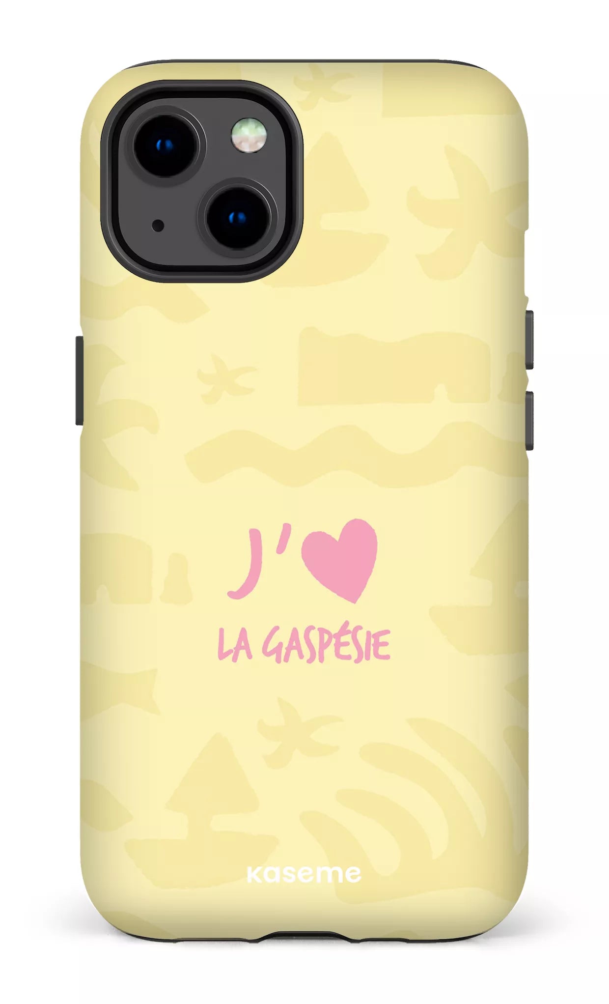 Coque iPhone 13, étui Tough Matte, design J'aime la Gaspésie