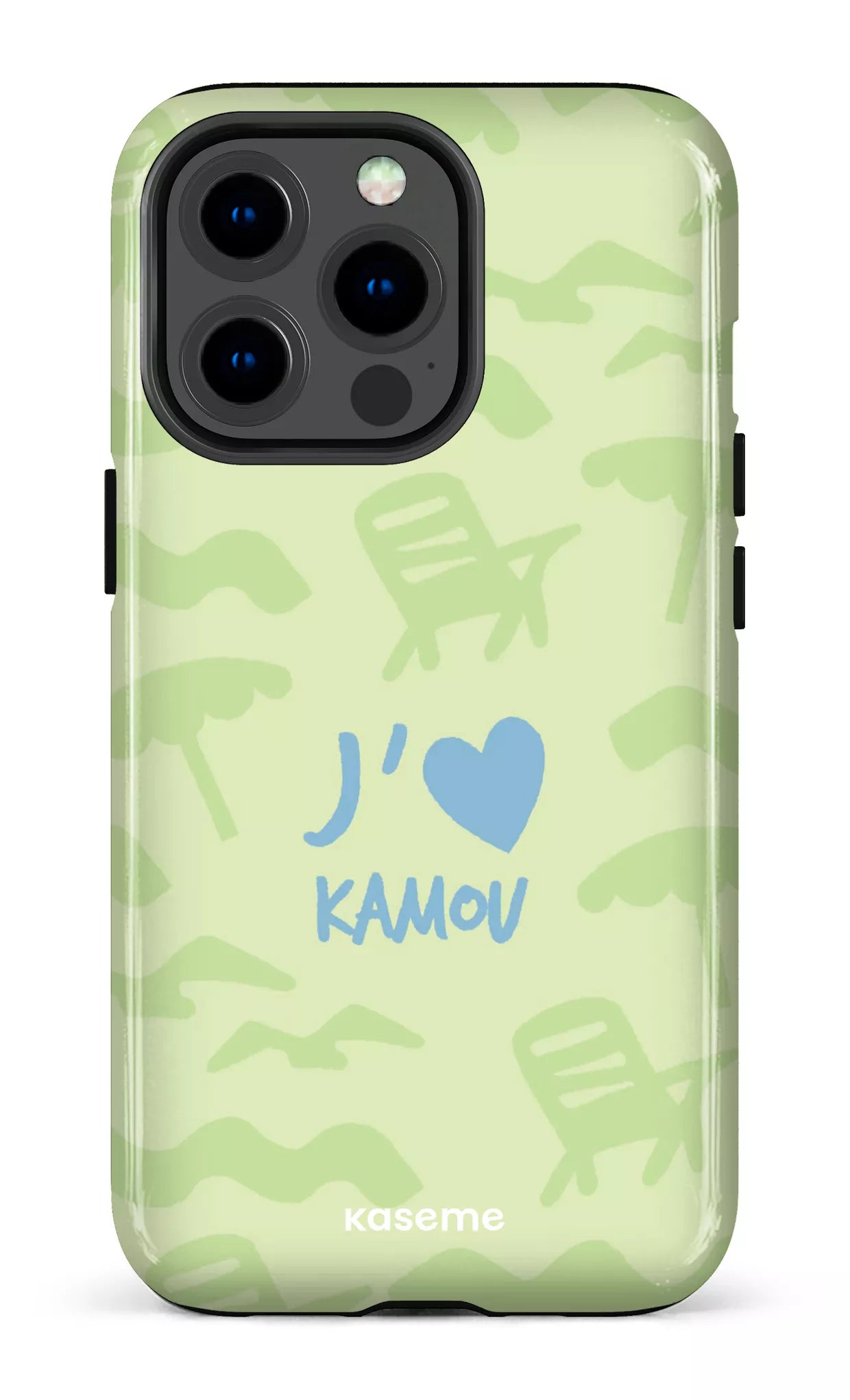 Coque iPhone 13 pro, étui Tough, design J'aime Kamou