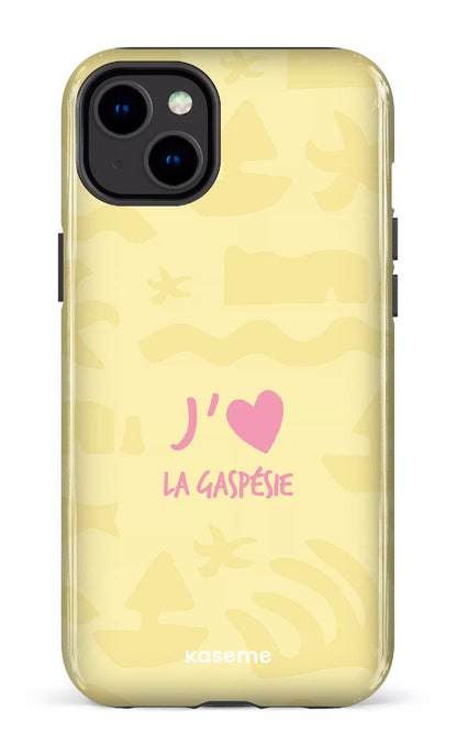 Coque iPhone 14 Plus, étui Tough Gloss, design J'aime la Gaspésie