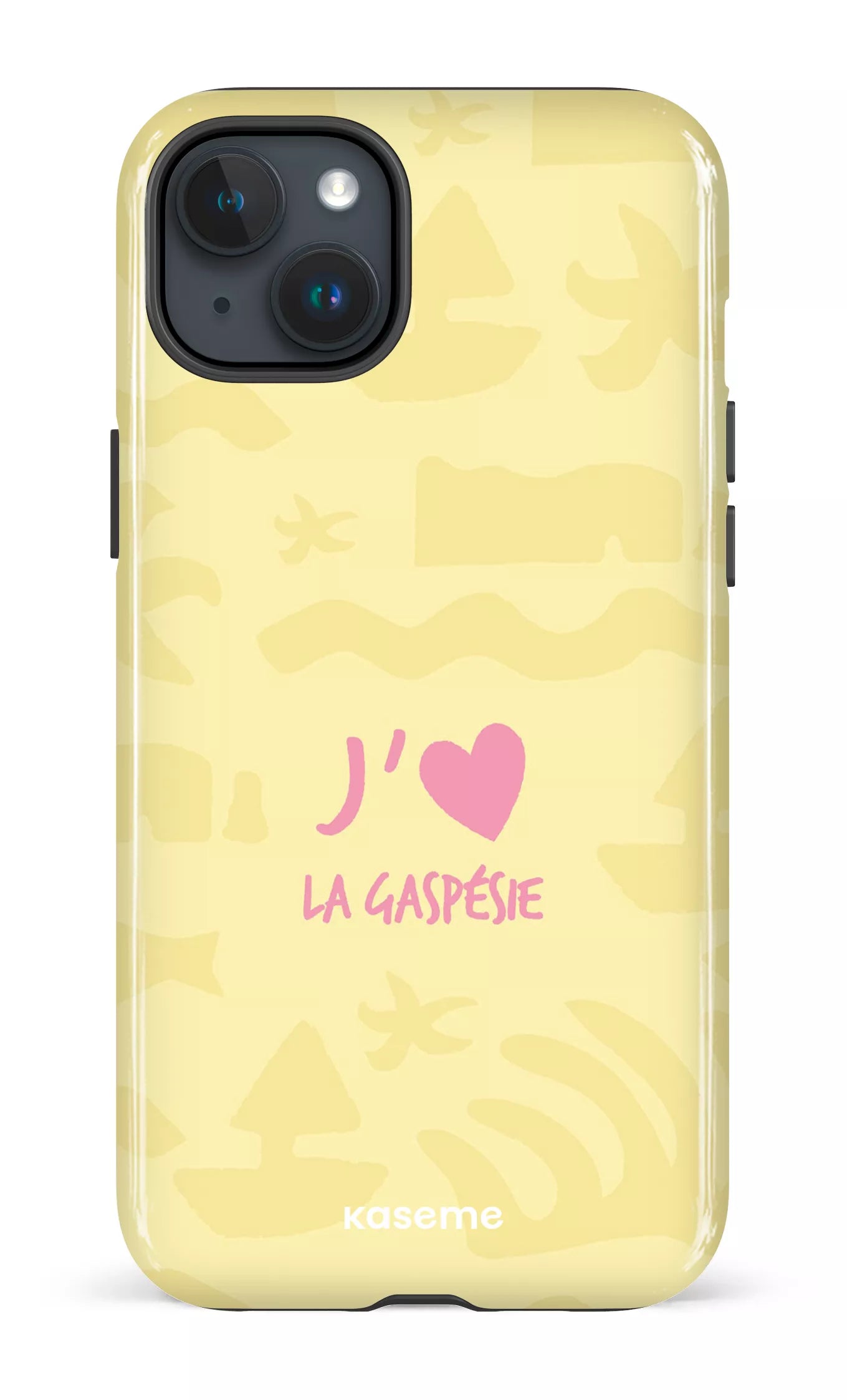 Coque iPhone 15 Plus, étui Tough, design J'aime la Gaspésie