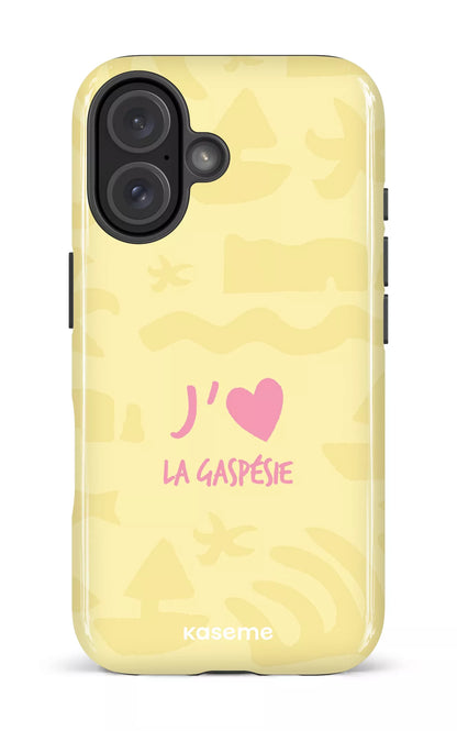 Coque iPhone 16, étui Impact, design J'aime la Gaspésie