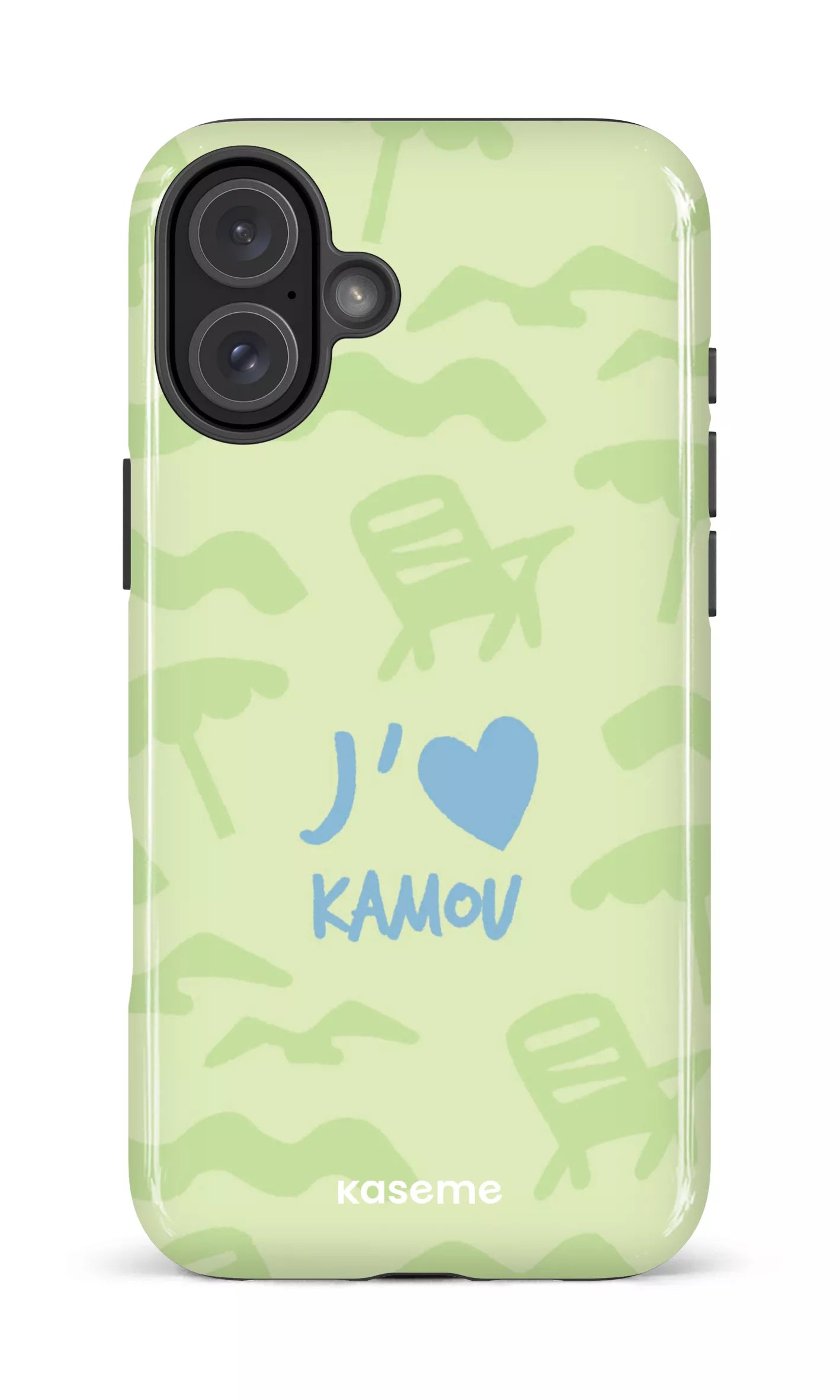 Coque iPhone 16 Plus, étui Impact, design J'aime Kamou